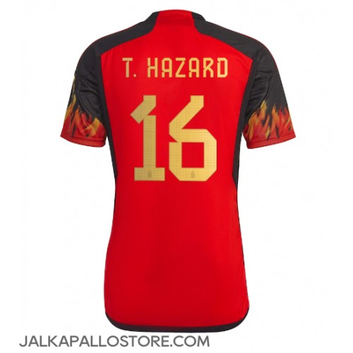 Belgia Thorgan Hazard #16 Kotipaita MM-kisat 2022 Lyhythihainen